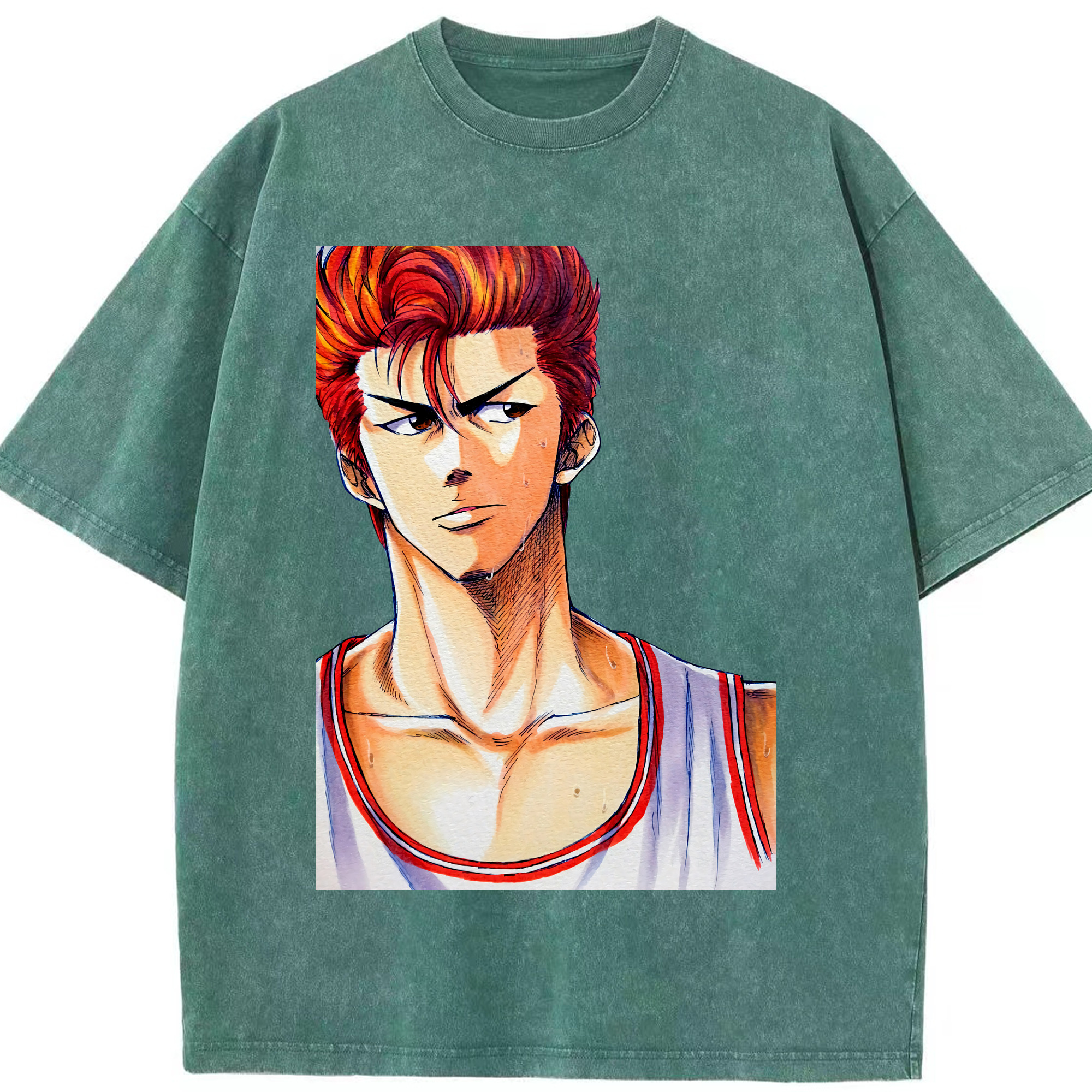 （画像用） SLAM DUNK／スラムダンク 綿100% ヴィンテージ風 半袖Tシャツ（フロントプリント）